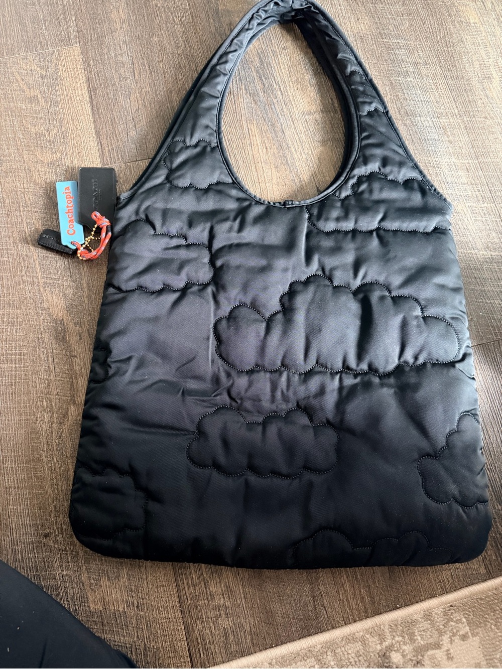 Coachtopia Black Quilted Cloud Tote Bag - Picture 5 of 7
